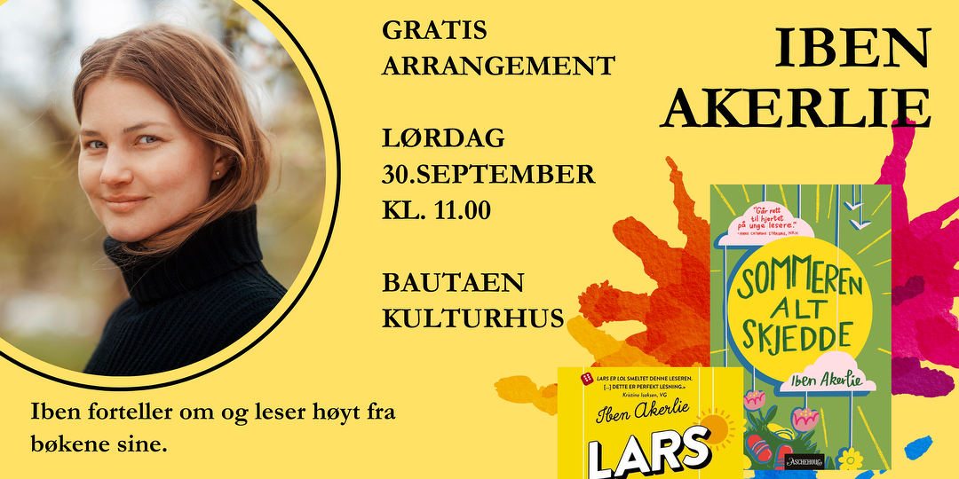 Bilde/illustrasjon for Forfatterbesøk - Iben Akerlie