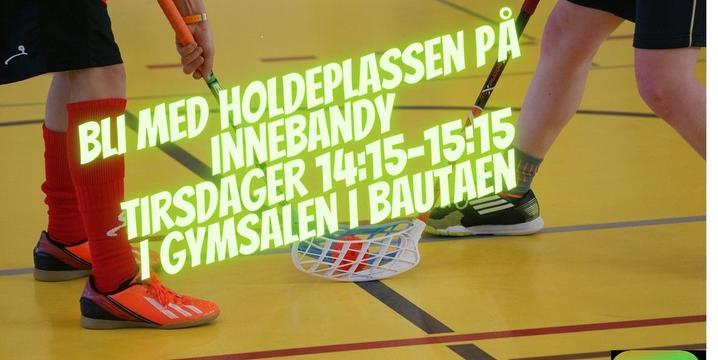 Bilde/illustrasjon for Innebandy i gymsalen i Bautaen Innebandy i gymsalen i Bautaen