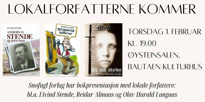 Bilde/illustrasjon for Lokalforfatterne kommer Lokalforfatterne kommer